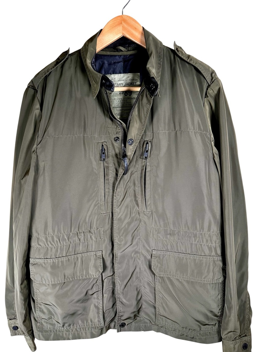 Zadig & Voltaire Men's Kalif Green Military Field Jacket